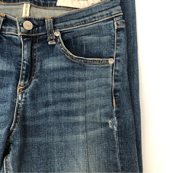 Rag & Bone High Rise Skinny Jeans Sz 26 Medium Sloane Wash Denim Ankle Split Hem - Picture 4 of 9